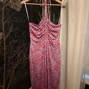 Hutch Strapless Pink and Red Dress